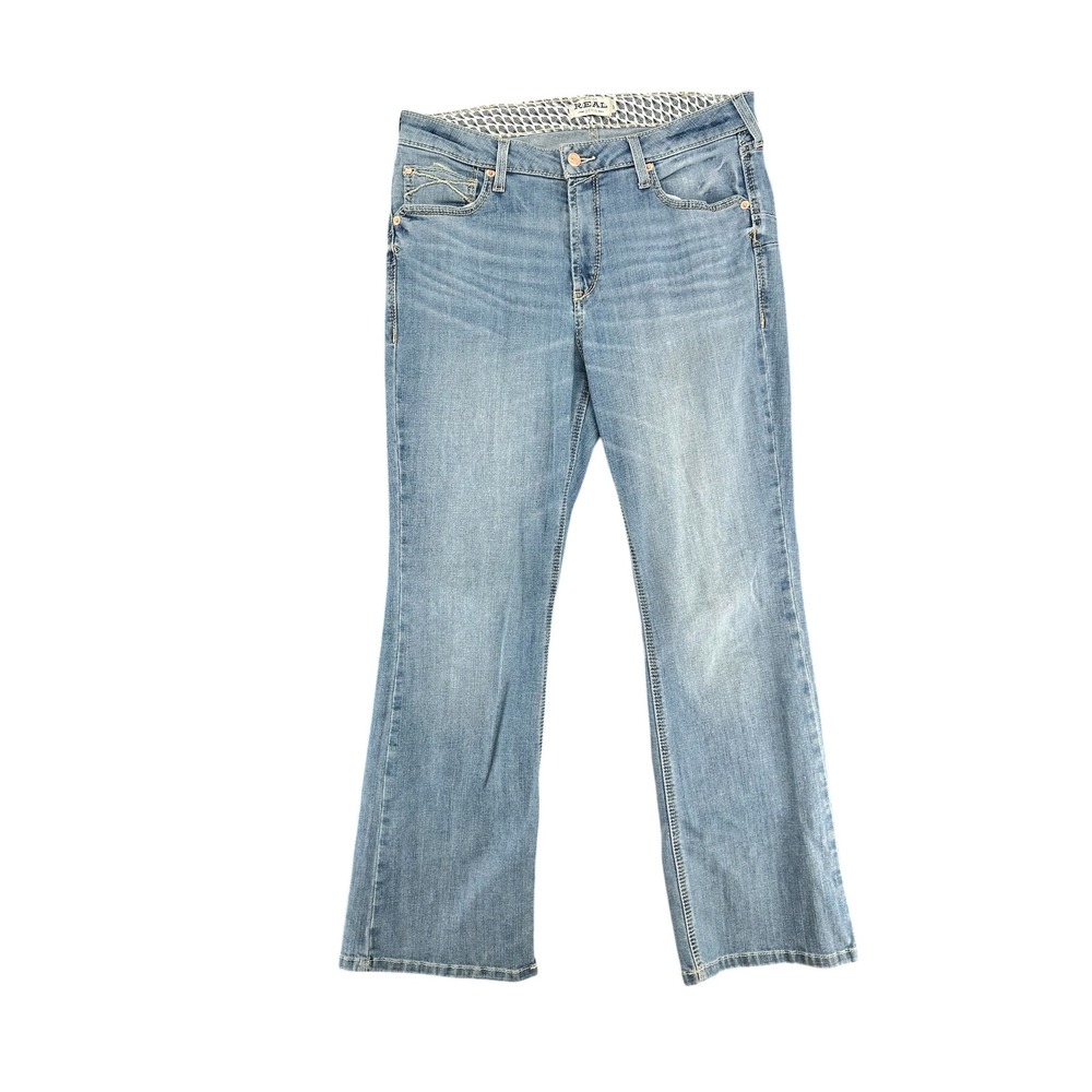 Ariat‎ REAL Denim Mens Bootcut Jeans Light Wash Blue 32x31